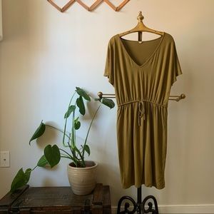 J.Crew olive green tie waist dress, sz. XS